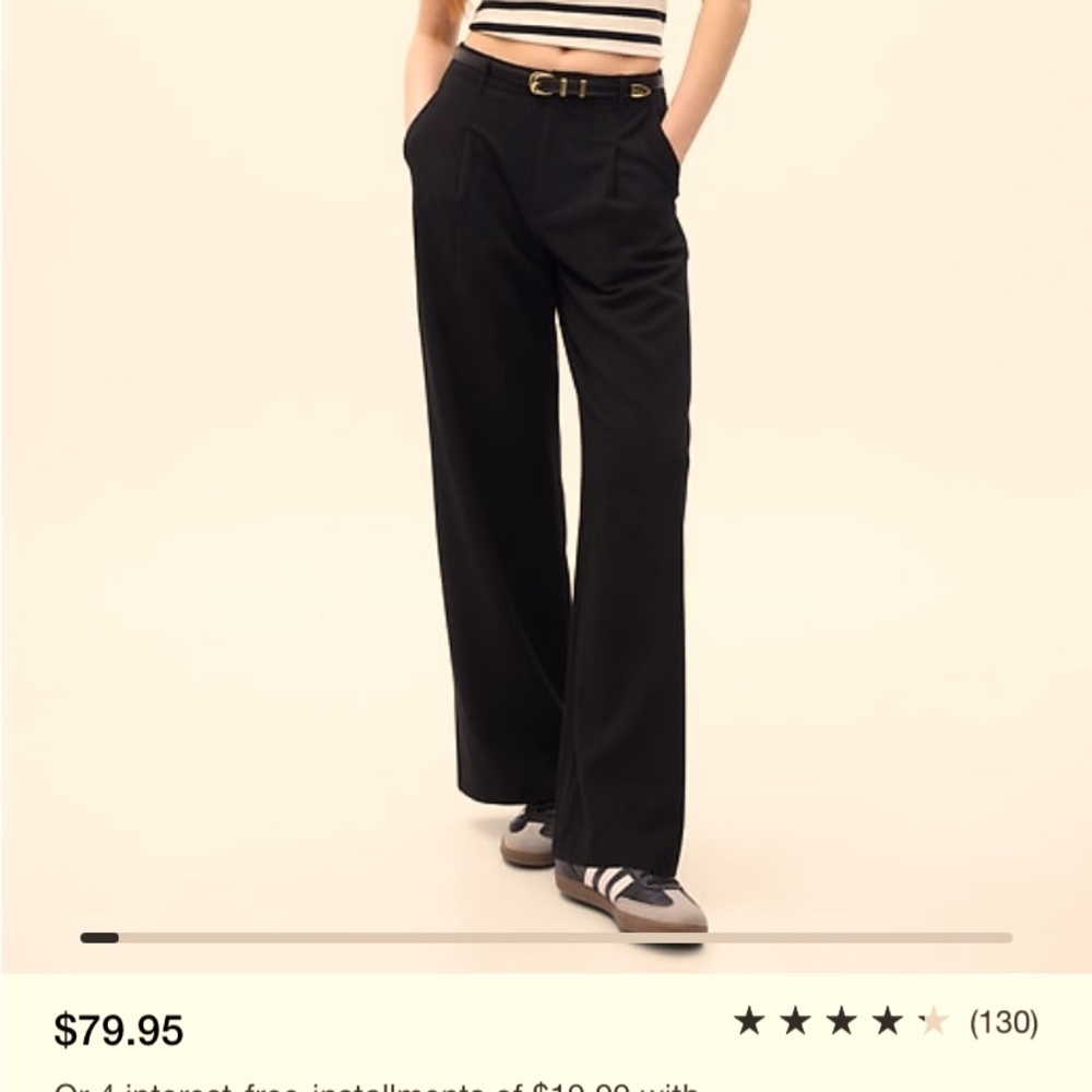 High-rise Pleated Wide-Leg Trousers
